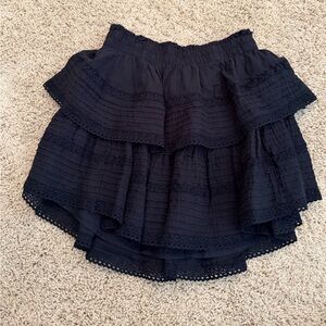 Aerie Rock n Ruffle skirt - size small - color black - NWT